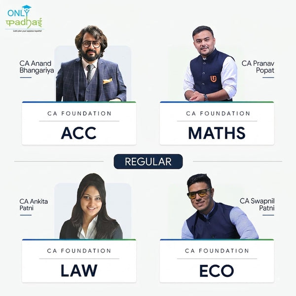 CA Foundation | Combo | Regular | CA Anand Bhangariya, CA Ankita Patni, CA Pranav Popat & CA Swapnil Patni