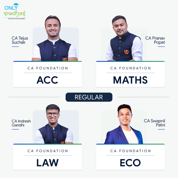 CA Foundation | Combo | Regular | Eco By CA Swapnil Patni & CA Adarsh Jain | Law By Indresh Gandhi