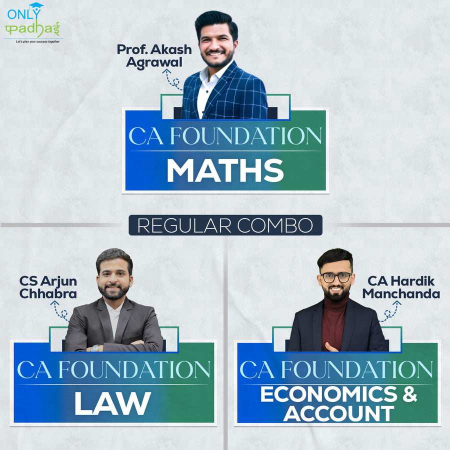 CA Foundation | Combo | Regular | CA Hardik ManChanda, CS Arjun Chhabra & Prof. Akash Agrawal