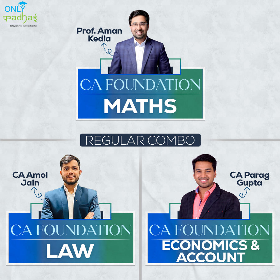 CA Foundation | Combo | Regular | Prof. Aman Kedia, CA Amol Jain & CA Parag Gupta