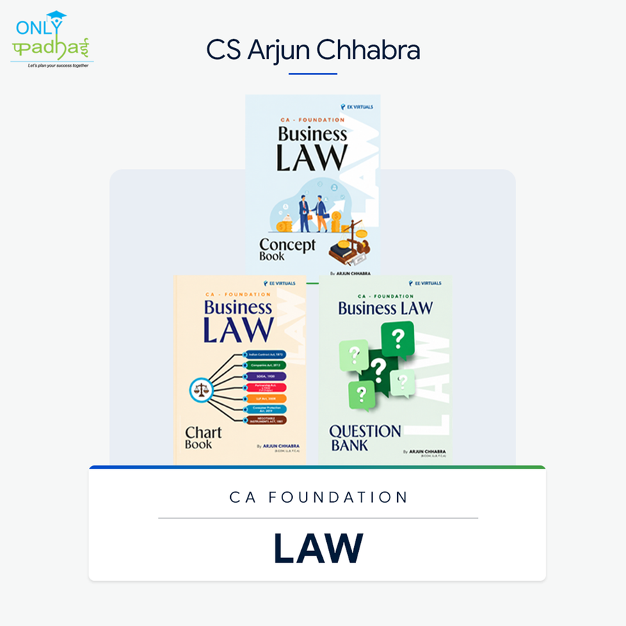 CA Foundation | Business Law | Concept, Question Bank & Chart Book | CS Arjun Chhabra