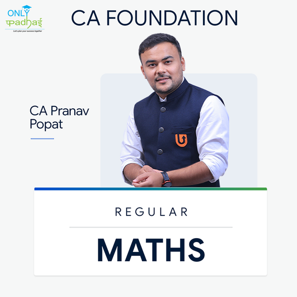 CA Foundation | Quantitative Aptitude  | Regular | CA Pranav Popat