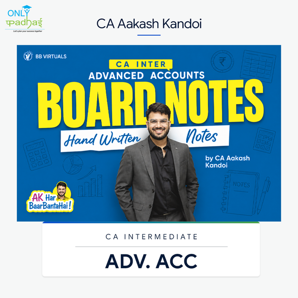 CA Inter | Adv. Accounts | Question Bank & MCQ | CA Aakash Kandoi