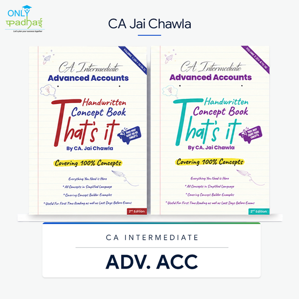 CA Inter | Adv. Accounts | Question Bank | CA Jai Chawla