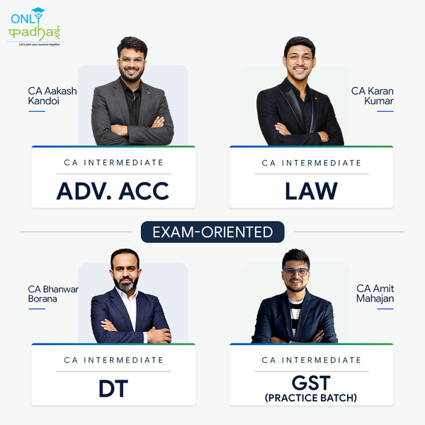 CA Inter | Group 1 | Exam Oriented - CA Aakash Kandoi, CA Karan Kumar, CA Bhanwar Borana | CA Amit Mahajan - Practice Batch