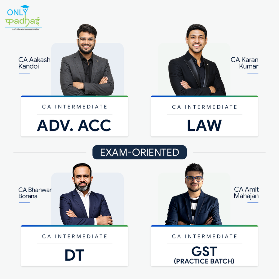 CA Inter | Group 1 | Exam Oriented - Practice Batch | CA Aakash Kandoi, CA Karan Kumar, CA Bhanwar Borana & CA Amit Mahajan