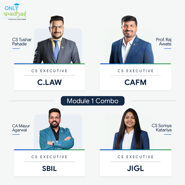 CS Executive | Module 1 | CS Tushar Pahade Prof. Raj Awate CA Mayur Agarwal CS Somya Kataria