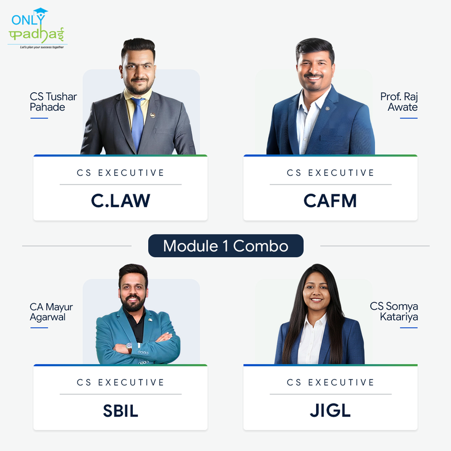 CS Executive | Module 1 | CS Tushar Pahade Prof. Raj Awate CA Mayur Agarwal CS Somya Kataria