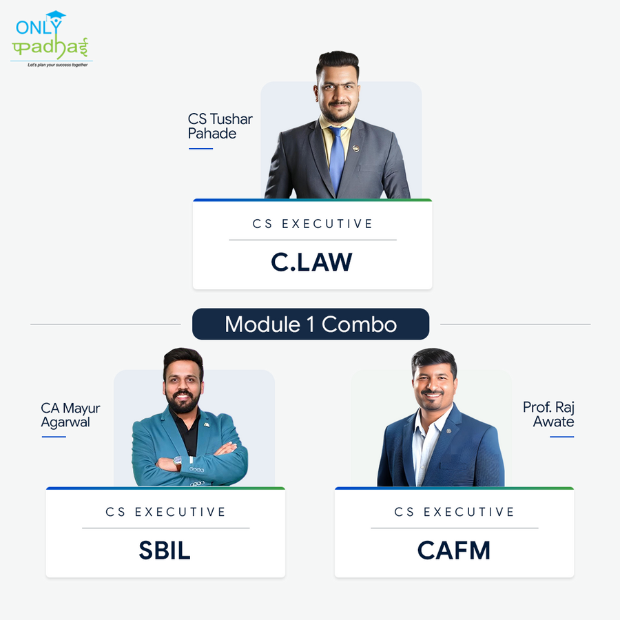 CS Executive | C.LAW, SBIL & CAFM | CS Tushar Pahade CA Mayur Agarwal Prof. Raj Awate