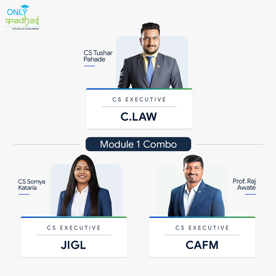 CS Executive | C.LAW, JIGL & CAFM | CS Tushar Pahade CS Somya Kataria Prof. Raj Awate