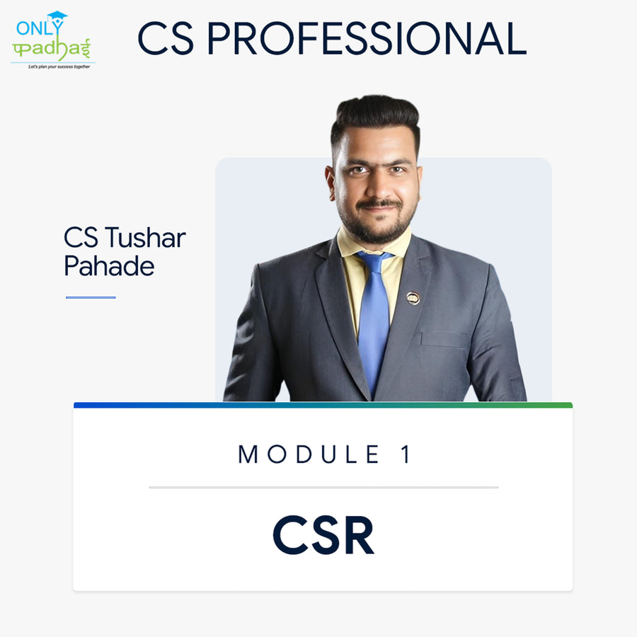 CS Professional | CSR | CS Tushar Pahade