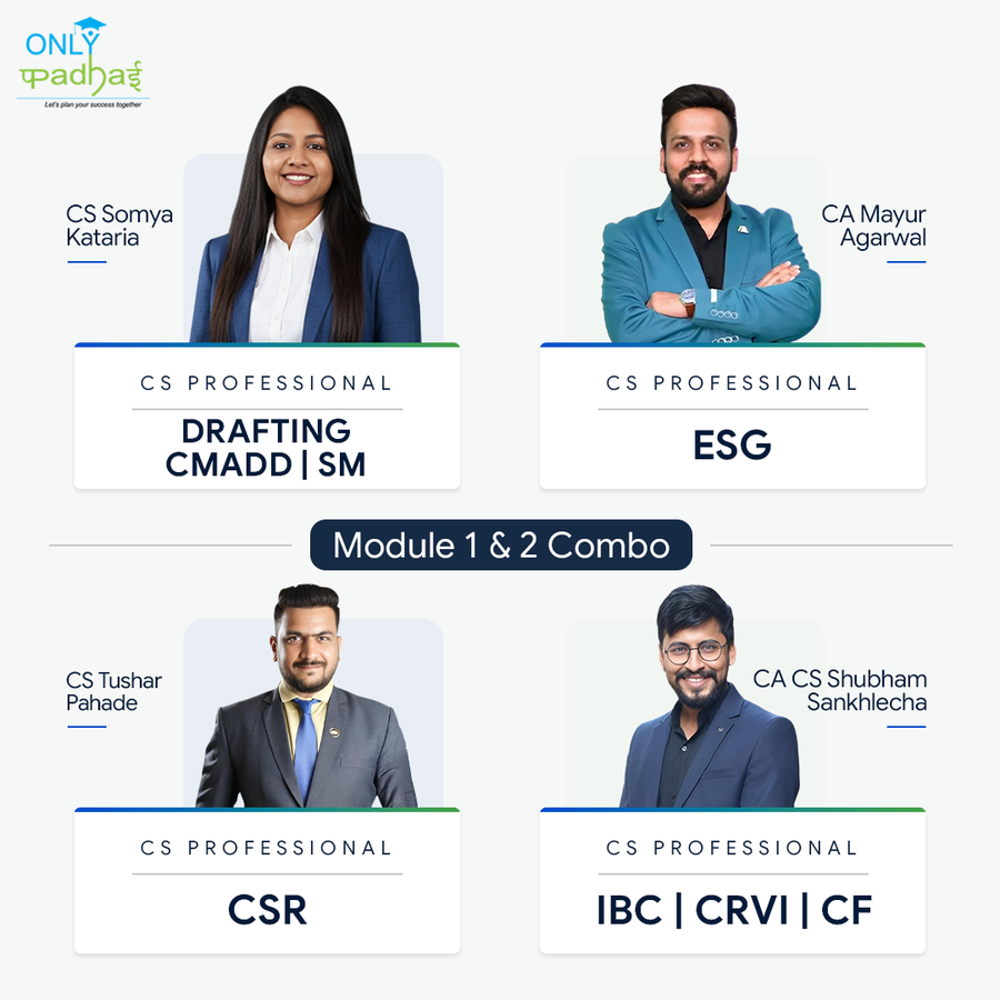 CS Professional | Module 1 & 2 | CS Somya Kataria CA Mayur Agarwal CS Tushar Pahade CA CS Shubham Sukhlecha