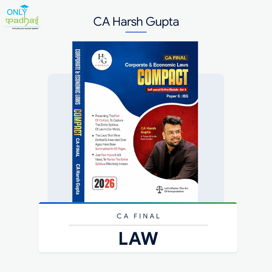 CA Final | Law | Compact SPOM Set A & IBS | CA Harsh Gupta