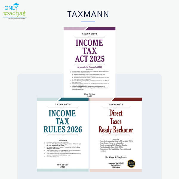 COMBO for Direct Taxes – Income Tax Act 2025, Income Tax Rules 2026 & Direct Taxes Ready Reckoner